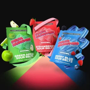 Delta Munchies-Sour Belts Delta 8 Gummies 3000mg