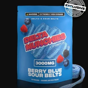 Delta Munchies-Sour Belts Delta 8 Gummies 3000mg