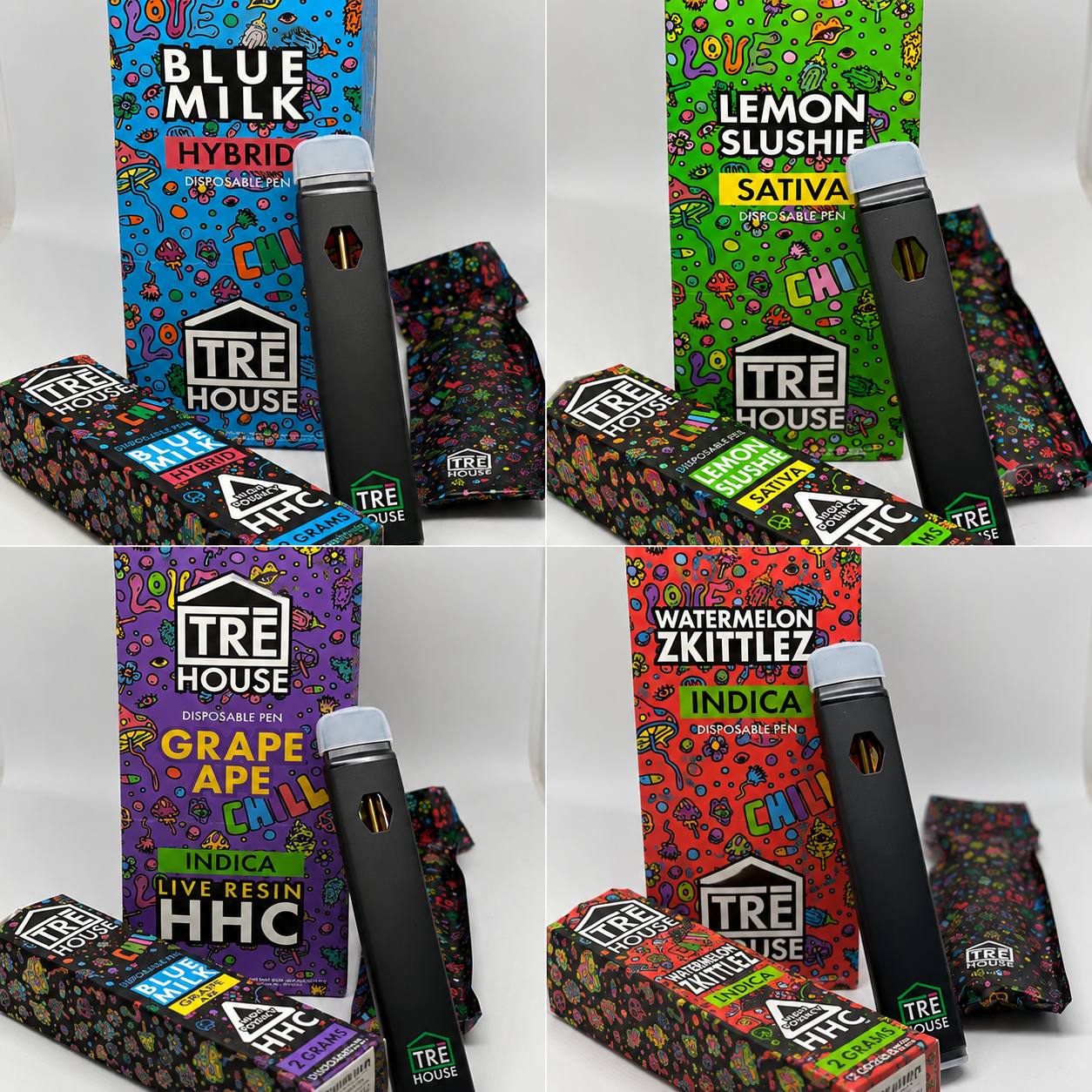 Tre House HHC Live Resin Dispoable Vape Pens | 2 Grams